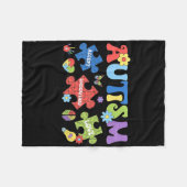Autismus Coquette Bow Puzzles Akzeptieren Liebe Fleecedecke (Vorderseite (Horizontal))