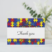 Autismus dankt Ihnen Dankeskarte (Stehend Vorderseite)