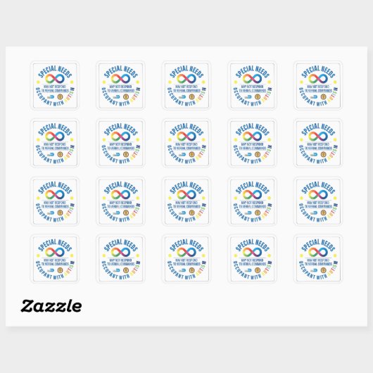 Autismus-Decal-Programm | Programm Autismus Decal Quadratischer Aufkleber (Blatt)