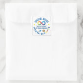 Autismus-Decal-Programm | Programm Autismus Decal Quadratischer Aufkleber (Tasche)