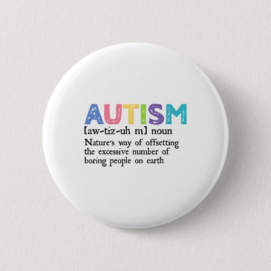 Autismus Definition Autismus Sensibilisierung Akze Button (Vorderseite)