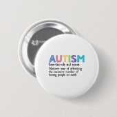 Autismus Definition Autismus Sensibilisierung Akze Button (Vorne & Hinten)