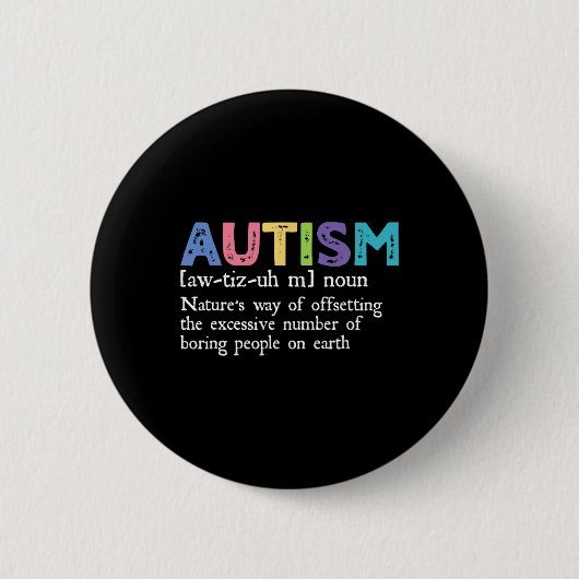 Autismus Definition Autismus Sensibilisierung Akze Button (Vorderseite)