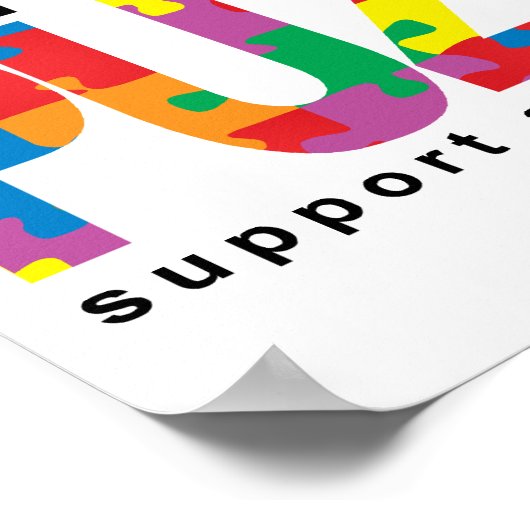 Autismus denken PUZZLE Poster (Ecke)