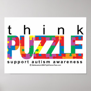 Autismus denken PUZZLE Poster