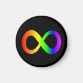 Autismus der Neurovielfalt Rainbow Infinity Symbol Magnet (Vorne)