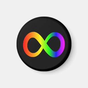 Autismus der Neurovielfalt Rainbow Infinity Symbol Magnet