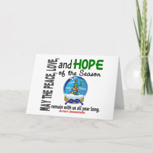 Autismus der Weihnachtsfeiertags-Schnee-Kugel-1 Feiertagskarte