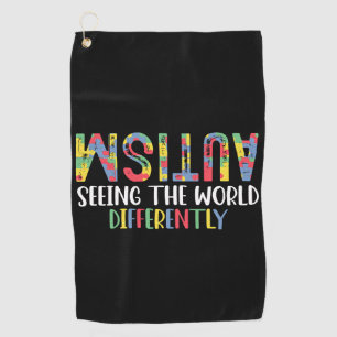 Autismus Die Welt anders sehen Autism Awareness Golfhandtuch