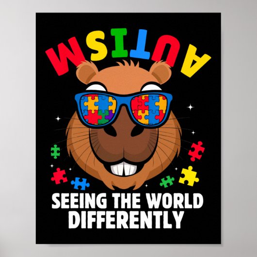 Autismus Die Welt anders sehen Bewusstseins-Capy Poster (Vorne)