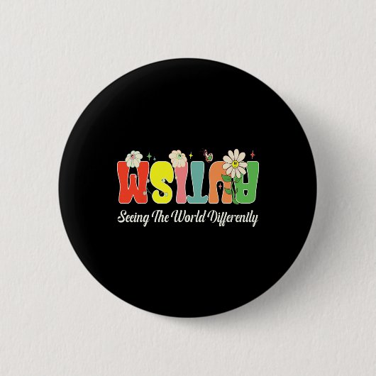 Autismus Die Welt anders sehen Welt Autismus A Button (Vorderseite)