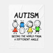 Autismus die Welt aus einem anderen Blickwinkel se Fleecedecke (Vorderseite)