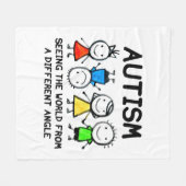 Autismus die Welt aus einem anderen Blickwinkel se Fleecedecke (Vorderseite (Horizontal))