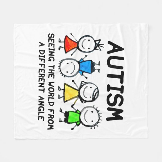 Autismus die Welt aus einem anderen Blickwinkel se Fleecedecke (Vorderseite (Horizontal))