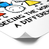 Autismus die Welt aus einem anderen Blickwinkel se Poster (Ecke)