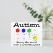 Autismus die Welt aus einem anderen Blickwinkel se Postkarte (Stehend Vorderseite)