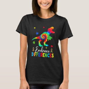 Autismus-Dinosaurier-Puzzleteil Unterschiede akzep T-Shirt