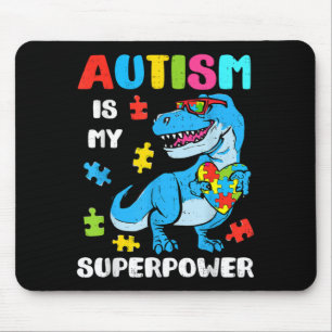 Autismus-Dinosaurier T Rex Autistische Jungen Supe Mousepad