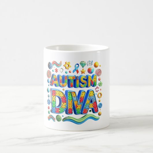 Autismus Diva Klassische Tasse, 11 oz Kaffeetasse (Mittel)