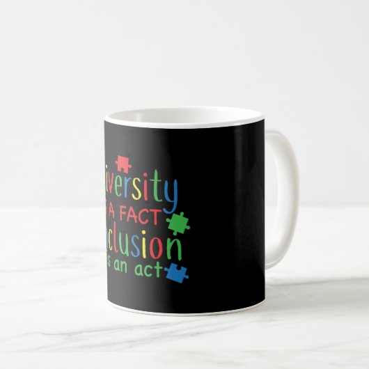 Autismus Diversity Puzzle Print Kaffeetasse (VorderseiteRechts)