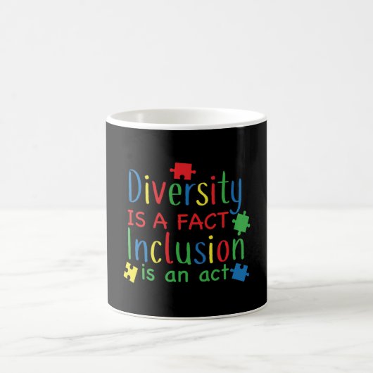 Autismus Diversity Puzzle Print Kaffeetasse (Mittel)