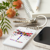 Autismus Dragonfly Schlüsselanhänger (Vorderseite rechts)