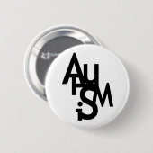 Autismus (durcheinandergebrachte Buchstaben) Button (Vorne & Hinten)