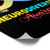 Autismus Dyslexie Tourette Neurovielfalt Bewusstse Poster (Ecke)