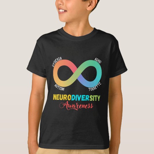 Autismus Dyslexie Tourette Neurovielfalt Bewusstse T-Shirt (Vorderseite)