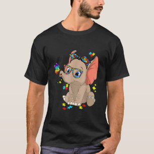 Autismus Elefant Brille Bewusstsein Mama Kinder Au T-Shirt