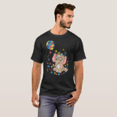 Autismus Elefant Brille Bewusstsein Mutter Kinder T-Shirt (Vorne ganz)