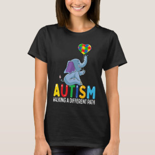 Autismus Elefant, der einen anderen Weg für Kinder T-Shirt