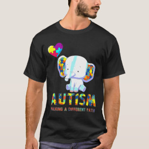 Autismus Elefant, der einen anderen Weg für Kinder T-Shirt