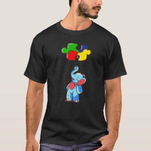Autismus Elefant Puzzleteil Herz Aufklärungsarbeit T-Shirt
