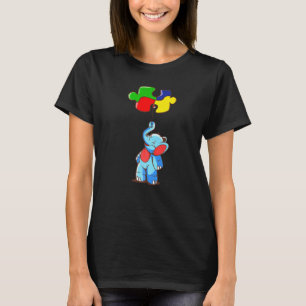 Autismus Elefant Puzzleteil Herz Bewusstsein T-Shirt