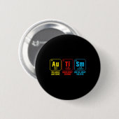 Autismus-Elemente Periodensystem Awareness Asd Män Button (Vorne & Hinten)