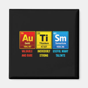 Autismus-Elemente Periodensystem Bewusstsein ASD M Magnet