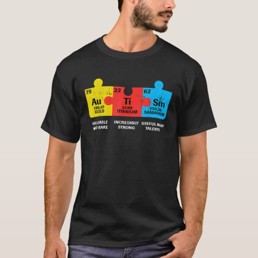 Autismus-Elemente Periodensystem Bewusstsein ASD M T-Shirt (Vorderseite)
