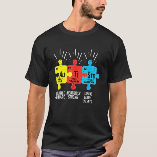 Autismus-Elemente Periodensystem Bewusstsein Asd M T-Shirt (Vorderseite)