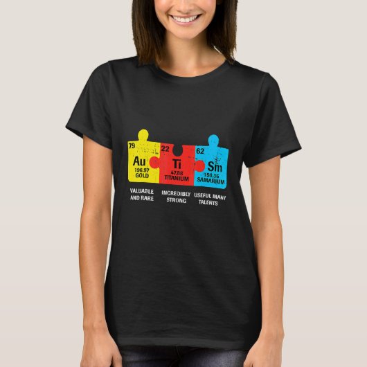 Autismus-Elemente Periodensystem Bewusstsein Asd M T-Shirt (Vorderseite)