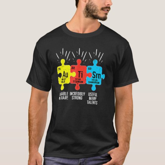 Autismus-Elemente Periodensystem Bewusstsein ASD M T-Shirt (Vorderseite)