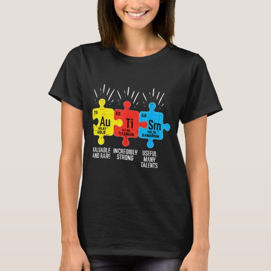 Autismus-Elemente Periodensystem Bewusstsein Asd M T-Shirt (Vorderseite)