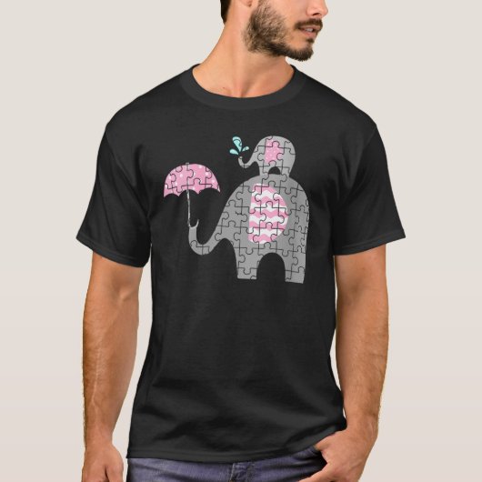 Autismus Elephant Mama Autismus Kinderbewusstsein  T-Shirt (Vorderseite)