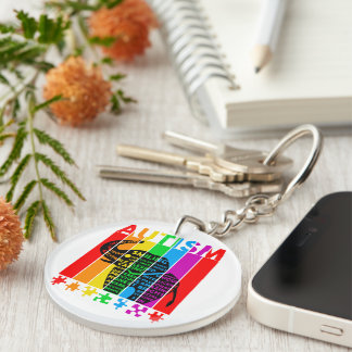 Autismus Elephant Niedliches Bewusstsein Schlüsselanhänger