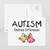 Autismus Embrace Differenzen Postkarte (Vorne/Hinten)
