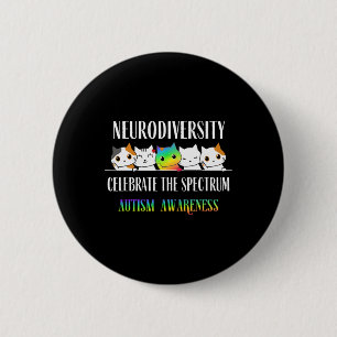 Autismus Embrace Neurodiversity feiert Funny Spec Button
