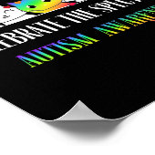 Autismus Embrace Neurodiversity feiert Funny Spec Poster (Ecke)