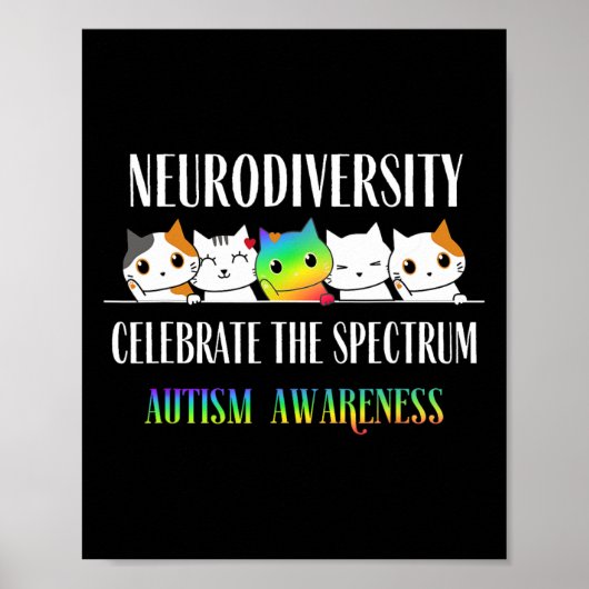 Autismus Embrace Neurodiversity feiert Funny Spec Poster (Vorne)
