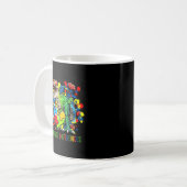 Autismus Embrace Unterschiede Dinosaur T-Rex Kinde Kaffeetasse (Vorderseite Links)