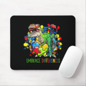 Autismus Embrace Unterschiede Dinosaur T-Rex Kinde Mousepad (Mit Mouse)